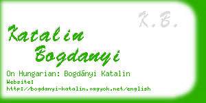 katalin bogdanyi business card